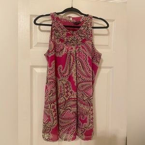 New Directions paisley pink top